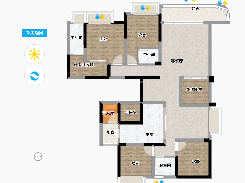 江西省-宜春市-天秀湾-114.18-户型库-采光通风