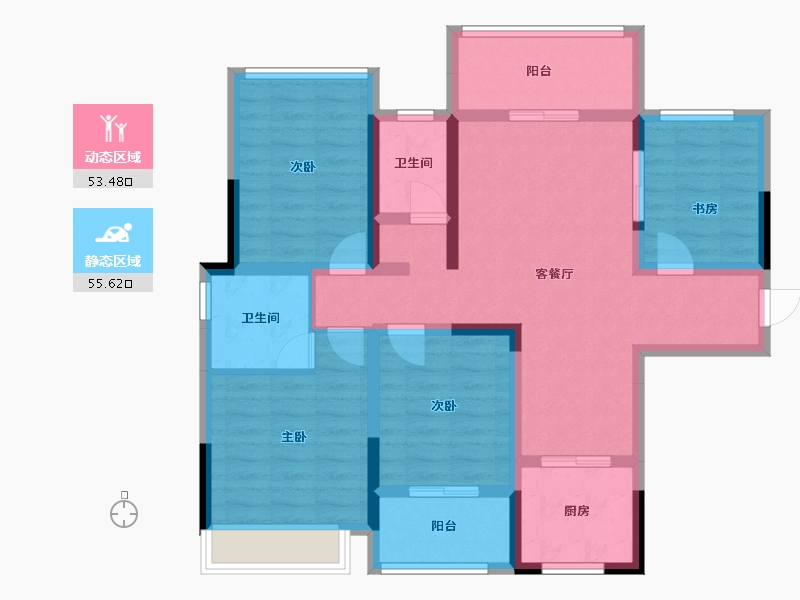 广西壮族自治区-桂林市-桂阳新城-96.05-户型库-动静分区