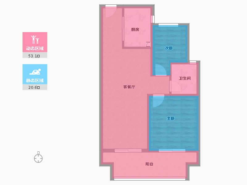 广西壮族自治区-北海市-北海•花漾里-65.52-户型库-动静分区