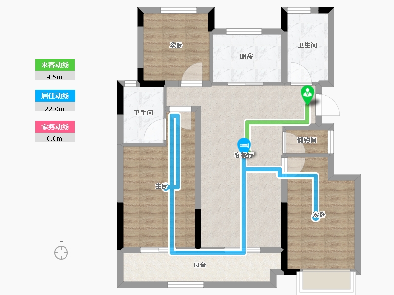 浙江省-湖州市-大家满园山色-87.18-户型库-动静线