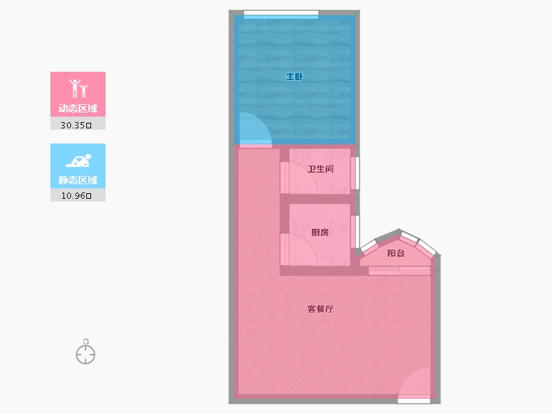 黑龙江省-齐齐哈尔市-南部湾广场-36.00-户型库-动静分区