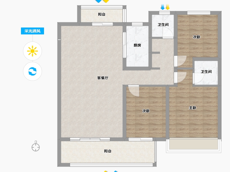 河南省-驻马店市-巨源城-100.00-户型库-采光通风