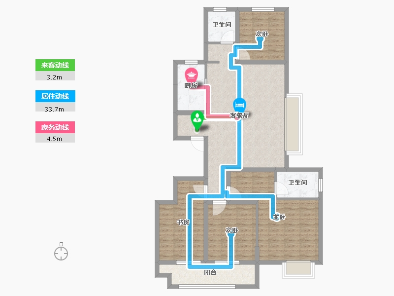 江西省-九江市-融信碧桂园金地·九棠-102.87-户型库-动静线