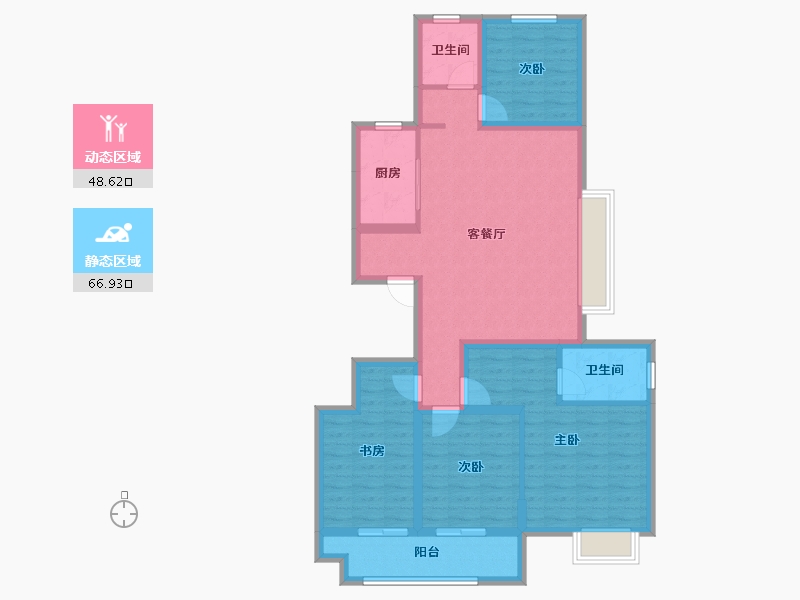 江西省-九江市-融信碧桂园金地·九棠-102.87-户型库-动静分区