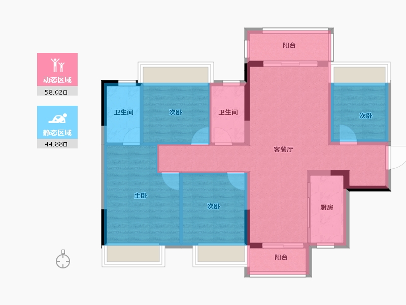 广西壮族自治区-桂林市-桂林融创文旅城-92.09-户型库-动静分区