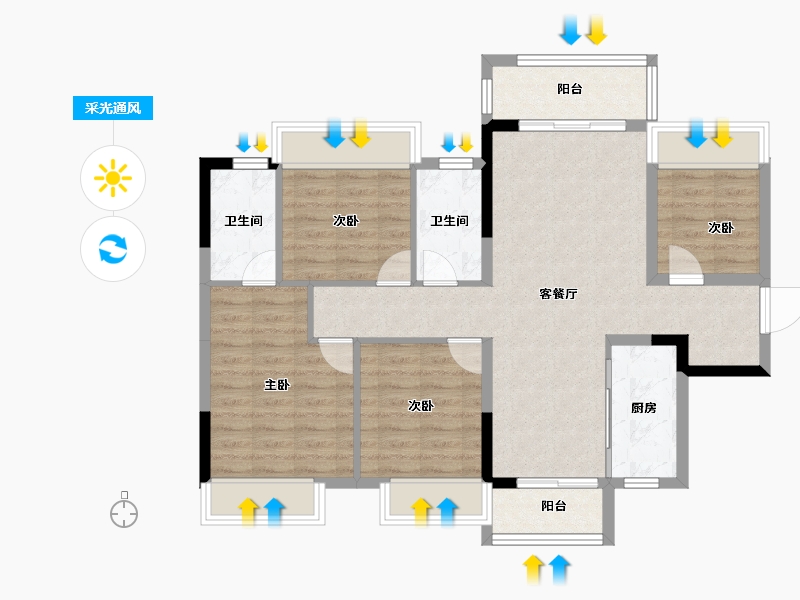 广西壮族自治区-桂林市-桂林融创文旅城-92.09-户型库-采光通风