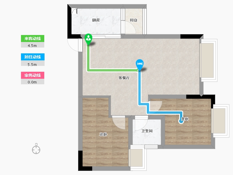 贵州省-遵义市-林达大院-54.87-户型库-动静线