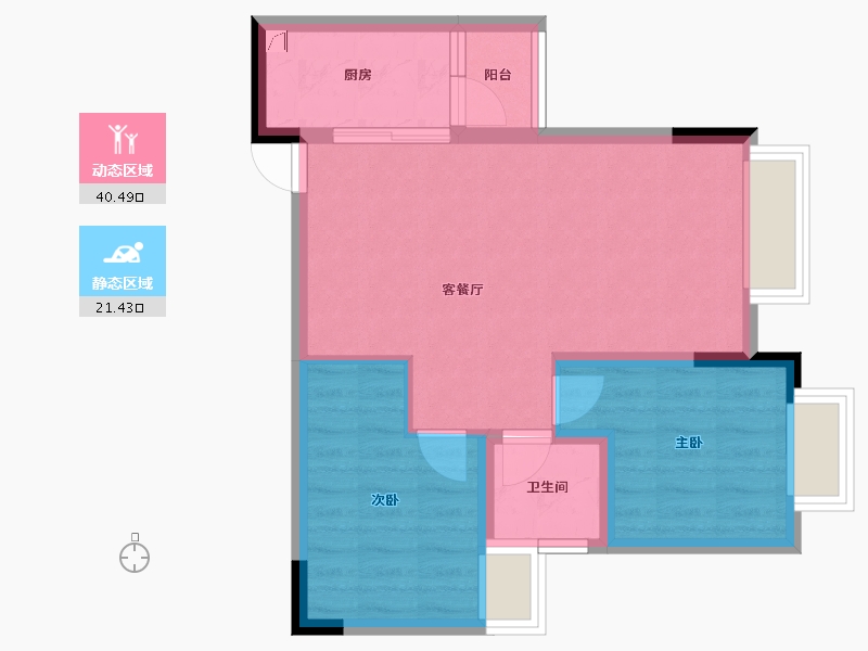 贵州省-遵义市-林达大院-54.87-户型库-动静分区