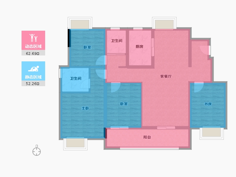 江西省-九江市-东投联盛学仕府-102.40-户型库-动静分区