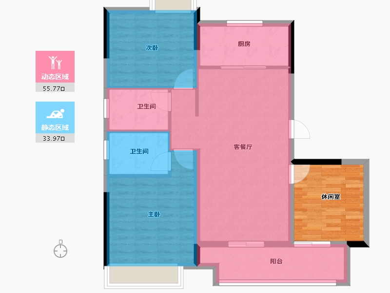 安徽省-蚌埠市-石榴湖山春晓-91.20-户型库-动静分区