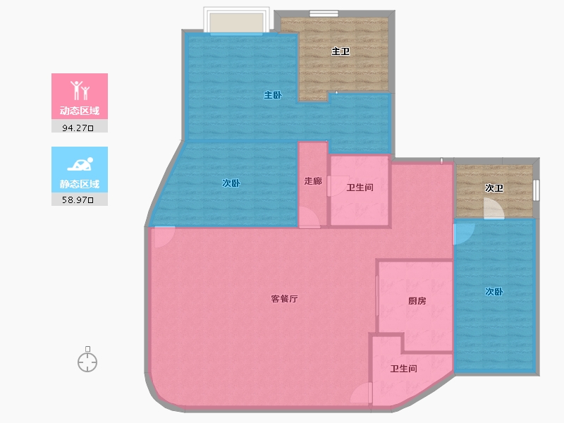 四川省-成都市-新希望D10天府-160.00-户型库-动静分区