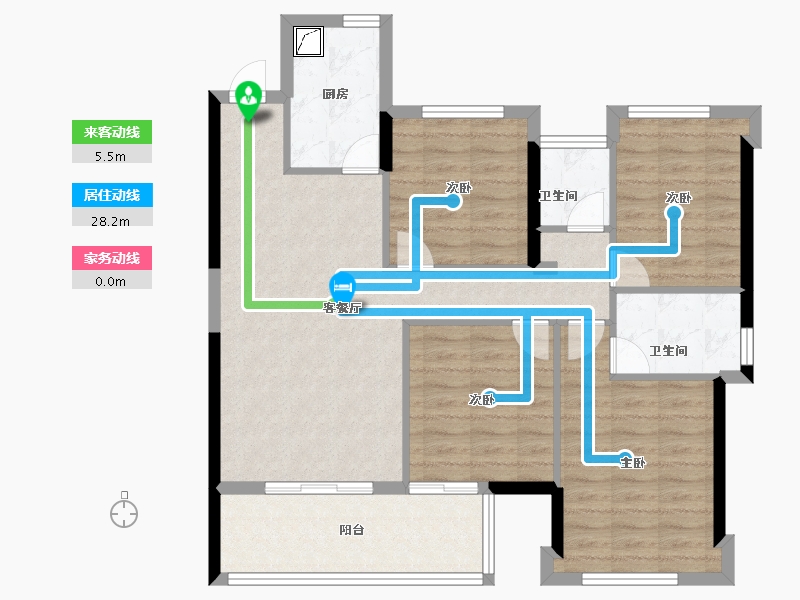 福建省-三明市-盛顺嘉和园-91.00-户型库-动静线