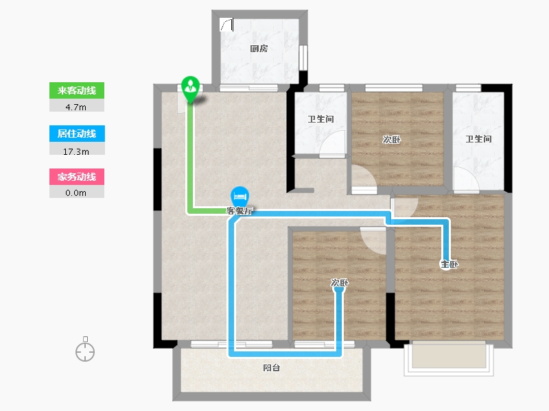 江西省-宜春市-正荣悦玲珑二期-88.02-户型库-动静线