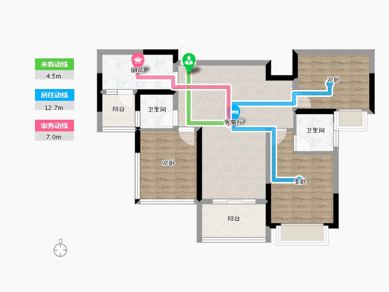 四川省-眉山市-融创九天一城-80.44-户型库-动静线