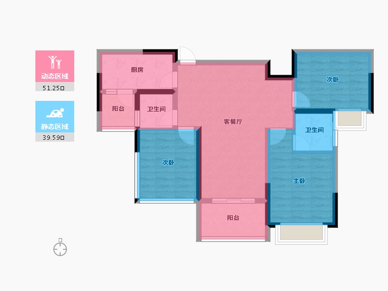 四川省-眉山市-融创九天一城-80.44-户型库-动静分区