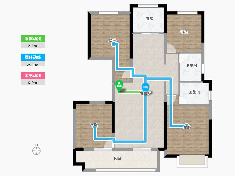 安徽省-蚌埠市-荣盛兰凌御府-112.97-户型库-动静线