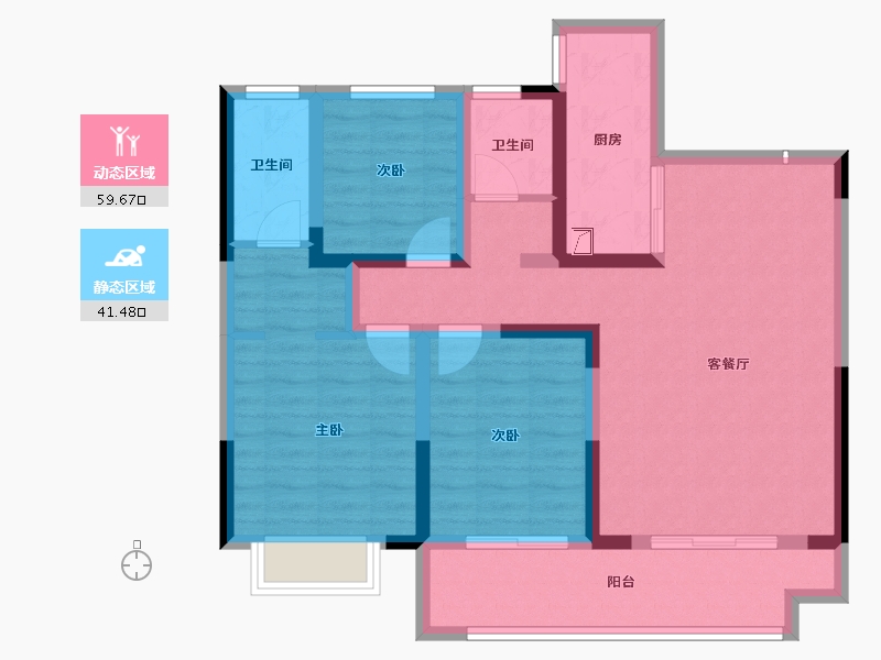 河南省-商丘市-康桥·知园-89.20-户型库-动静分区