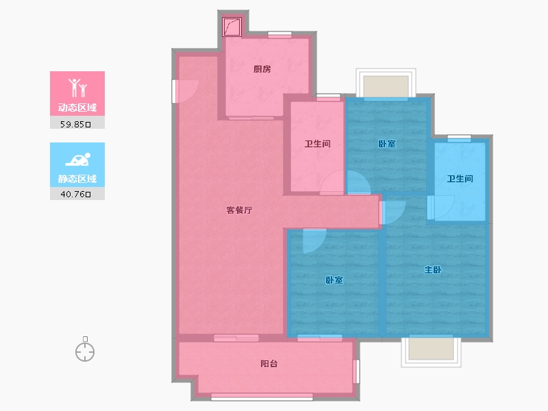 江西省-九江市-中海国际社区-89.41-户型库-动静分区