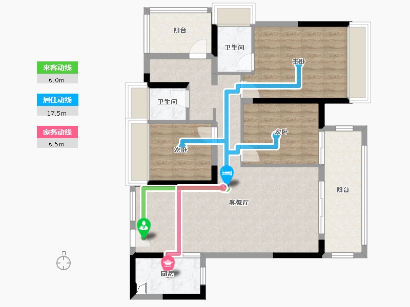 广东省-清远市-中海阅湖壹号-96.01-户型库-动静线