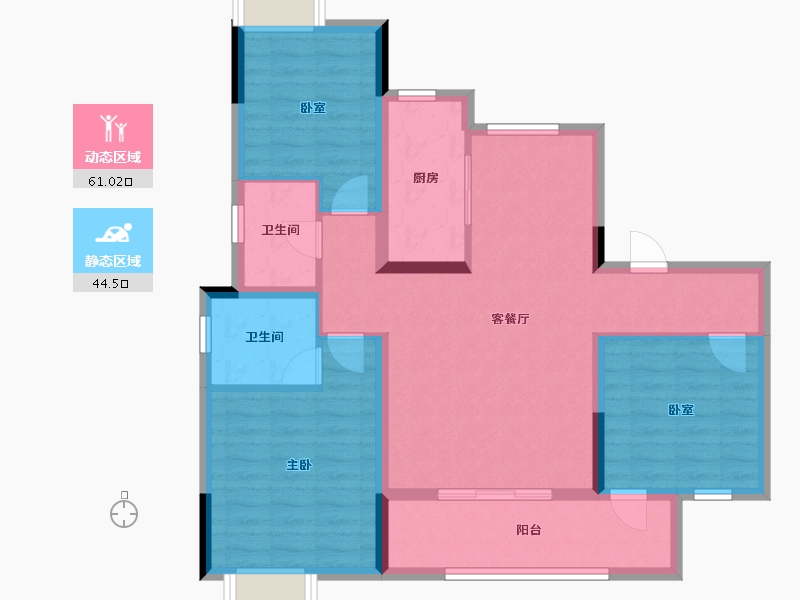 江西省-九江市-东投联盛学仕府-94.40-户型库-动静分区