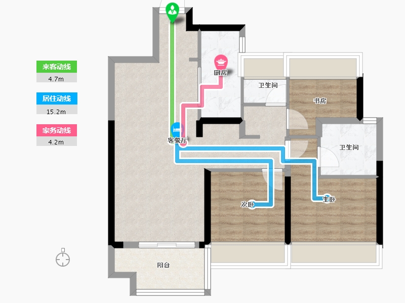 湖北省-十堰市-大家十里桃源-77.60-户型库-动静线