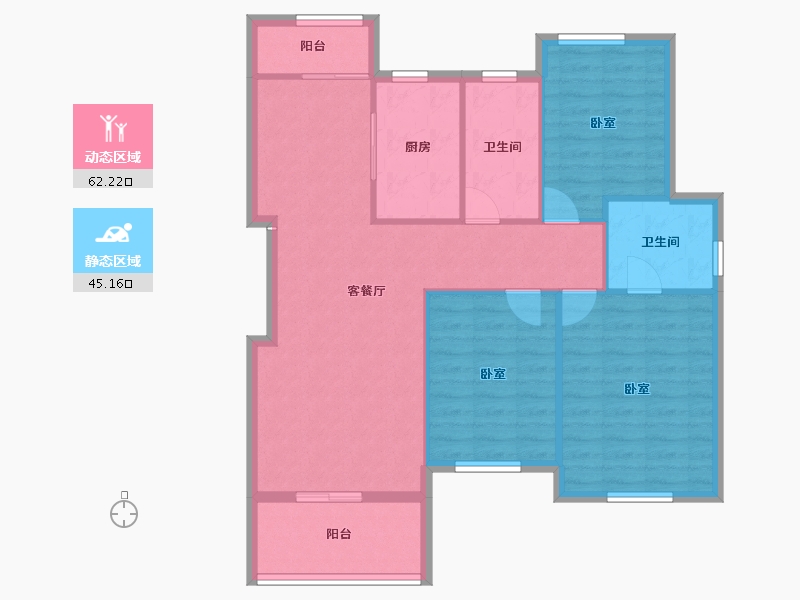 浙江省-湖州市-香溪丽舍丽园-97.95-户型库-动静分区