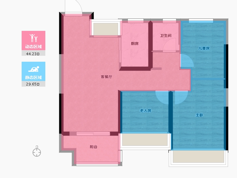 湖北省-十堰市-大家十里桃源-65.36-户型库-动静分区