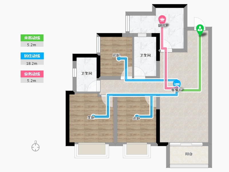 四川省-眉山市-旭辉云樾天境-71.84-户型库-动静线