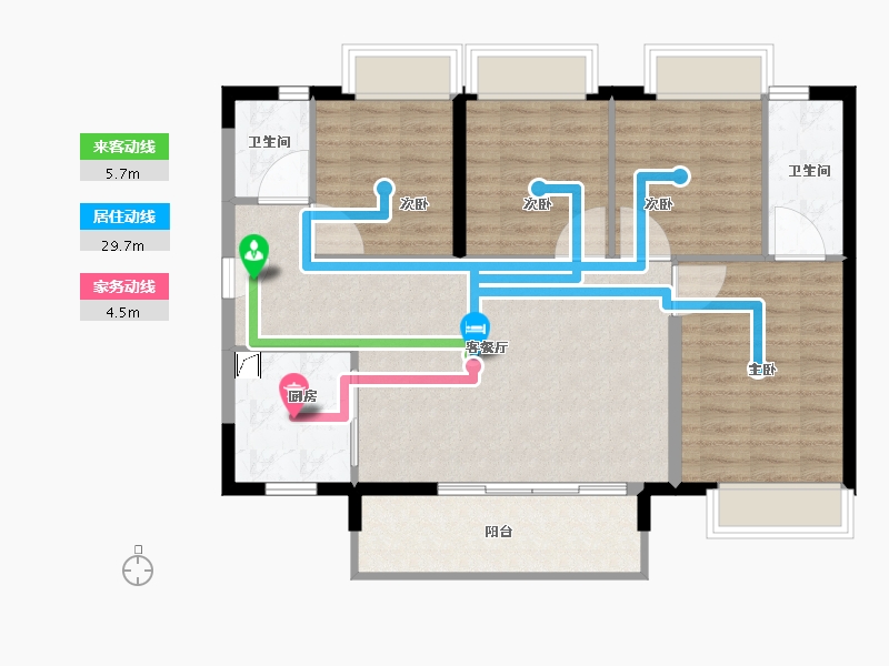 广东省-江门市-时代雁山湖(鹤山)-93.53-户型库-动静线