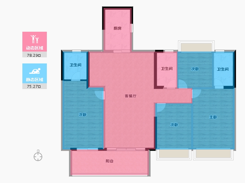 江西省-宜春市-樾江南-140.02-户型库-动静分区