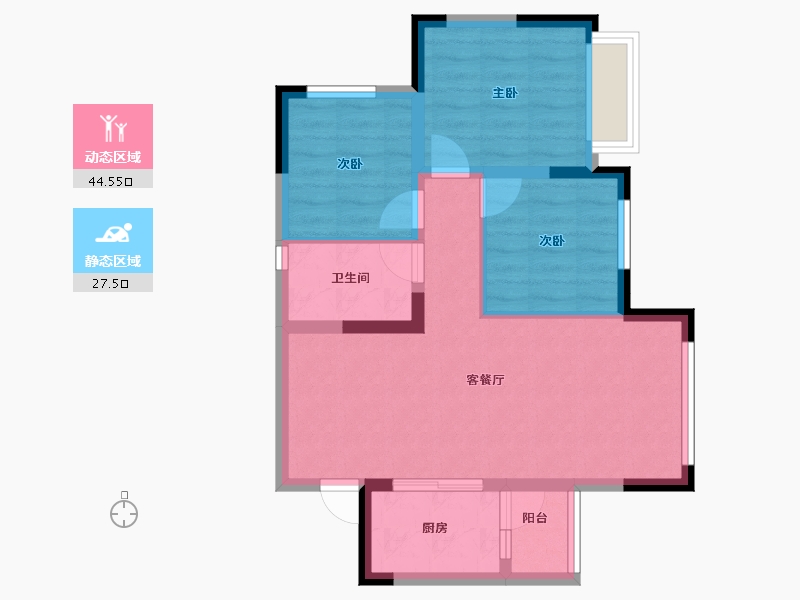 四川省-眉山市-仁寿翡翠城-64.06-户型库-动静分区