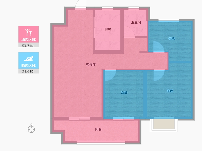 江西省-九江市-悦隽中央公园-76.00-户型库-动静分区