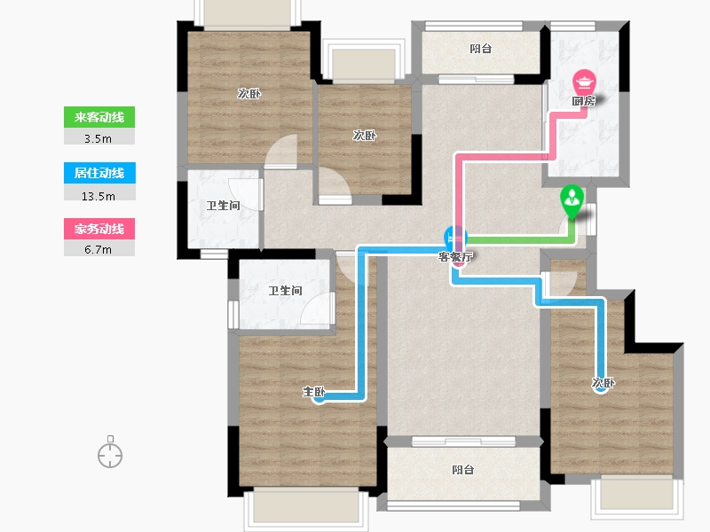 四川省-眉山市-雅居乐锦城-98.93-户型库-动静线