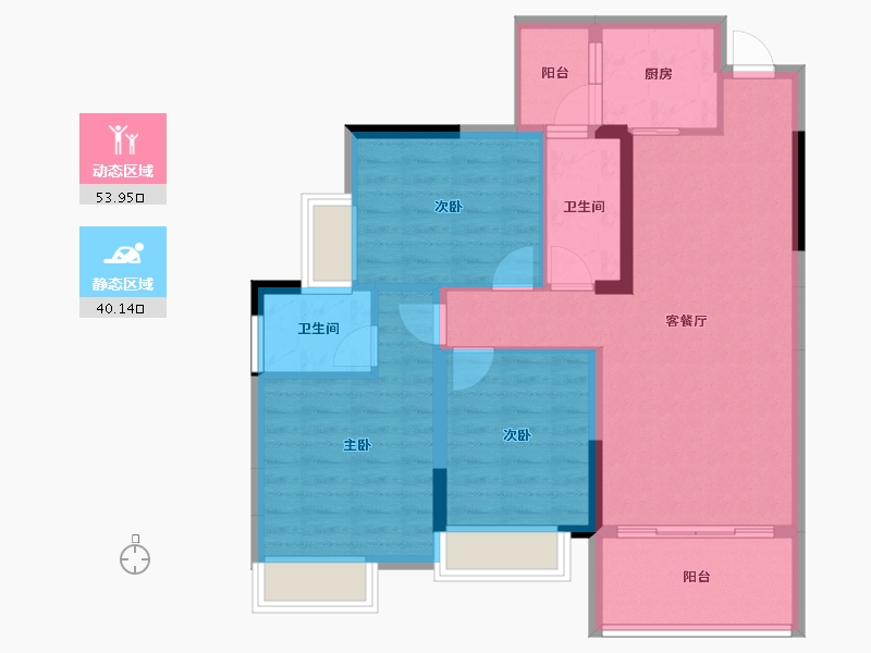 四川省-广元市-美地家园-84.07-户型库-动静分区