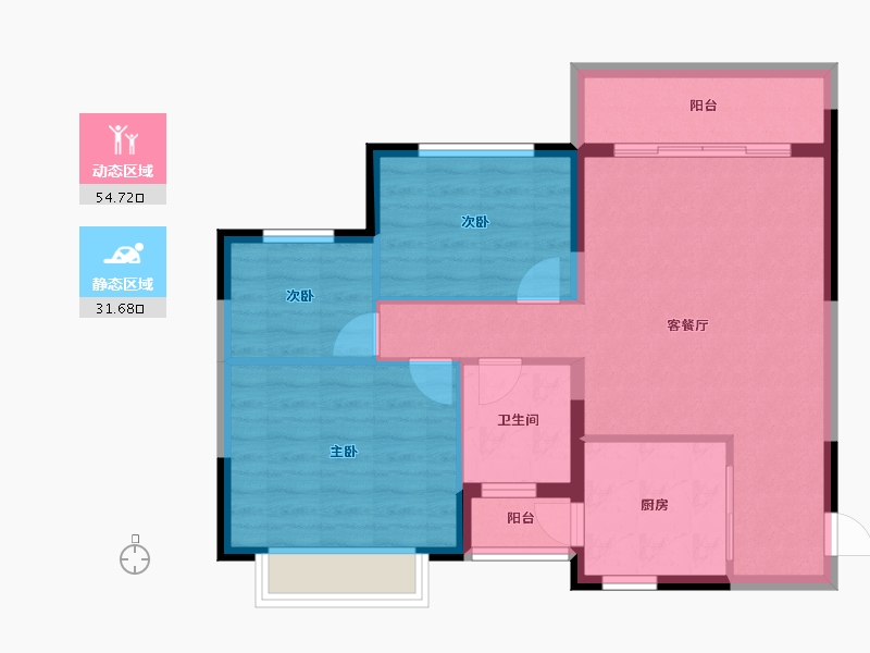 贵州省-遵义市-遵义恒大城-77.82-户型库-动静分区