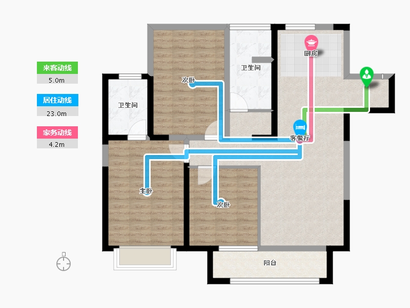 宁夏回族自治区-银川市-民生城·玖峯-98.64-户型库-动静线