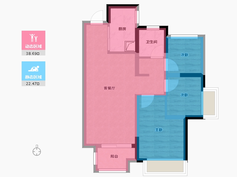 广东省-清远市-龙湖当代·春江悦茗ΜΟΜΛ-53.07-户型库-动静分区