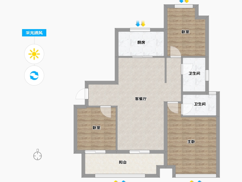 江西省-九江市-中海国际社区-91.20-户型库-采光通风