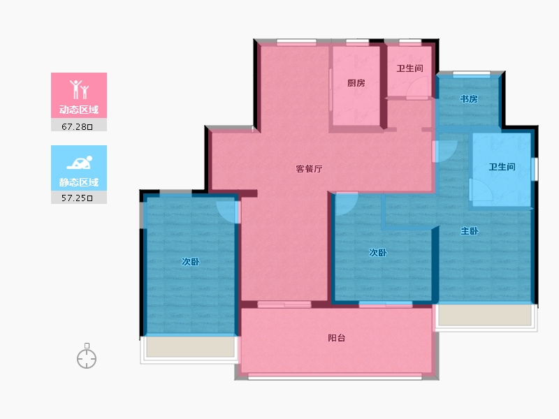 浙江省-台州市-悦都天华-111.30-户型库-动静分区