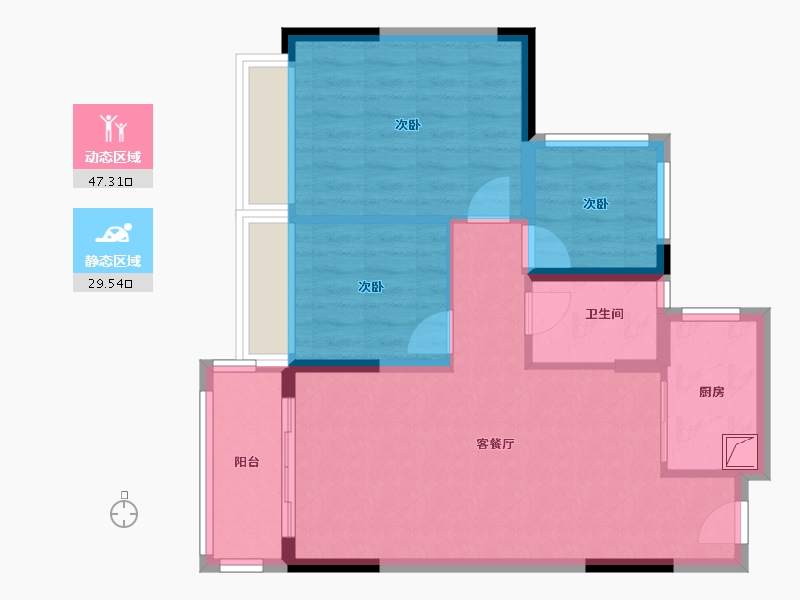 广东省-清远市-华以泰·清远花海湾花园-68.51-户型库-动静分区