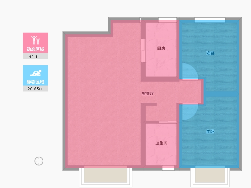 新疆维吾尔自治区-乌鲁木齐市-阳光康城-55.36-户型库-动静分区