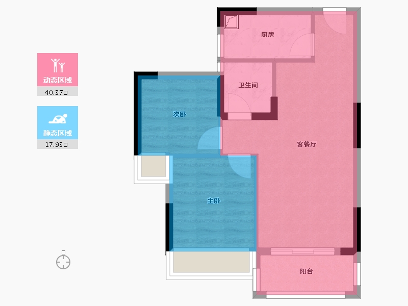 广东省-清远市-弘景嘉园-51.89-户型库-动静分区