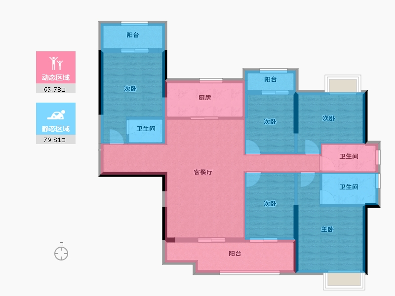 湖南省-郴州市-凯为佳园-130.99-户型库-动静分区