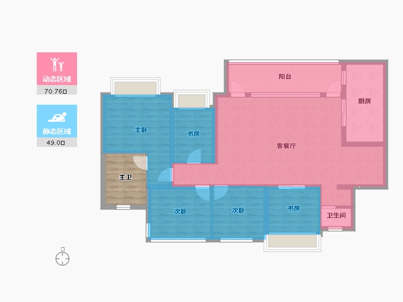 四川省-成都市-成都长虹天樾-113.89-户型库-动静分区