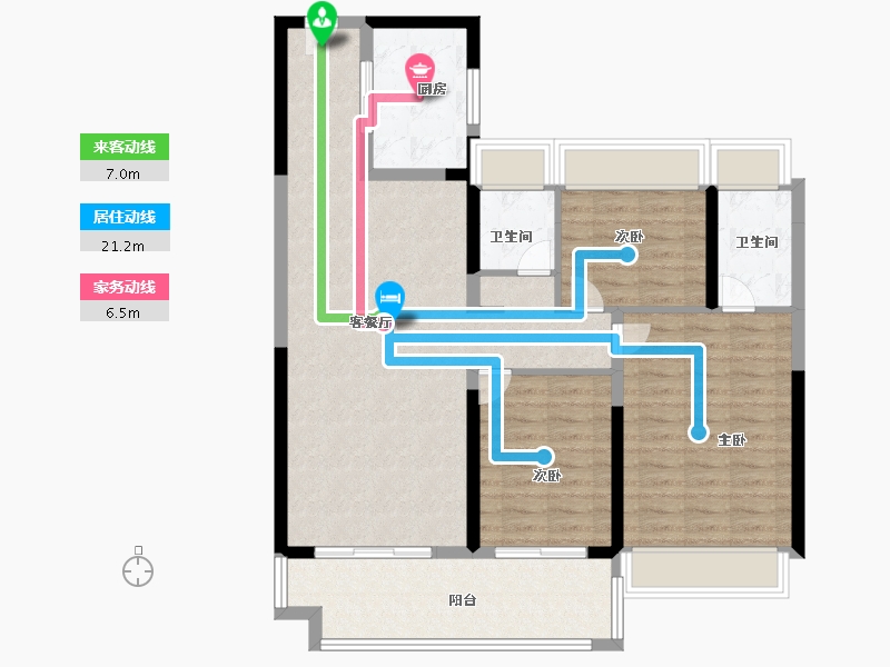 山西省-阳泉市-新基业·悦江壹号-100.21-户型库-动静线