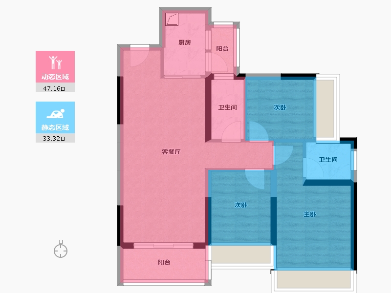 广东省-清远市-山水名成-70.87-户型库-动静分区