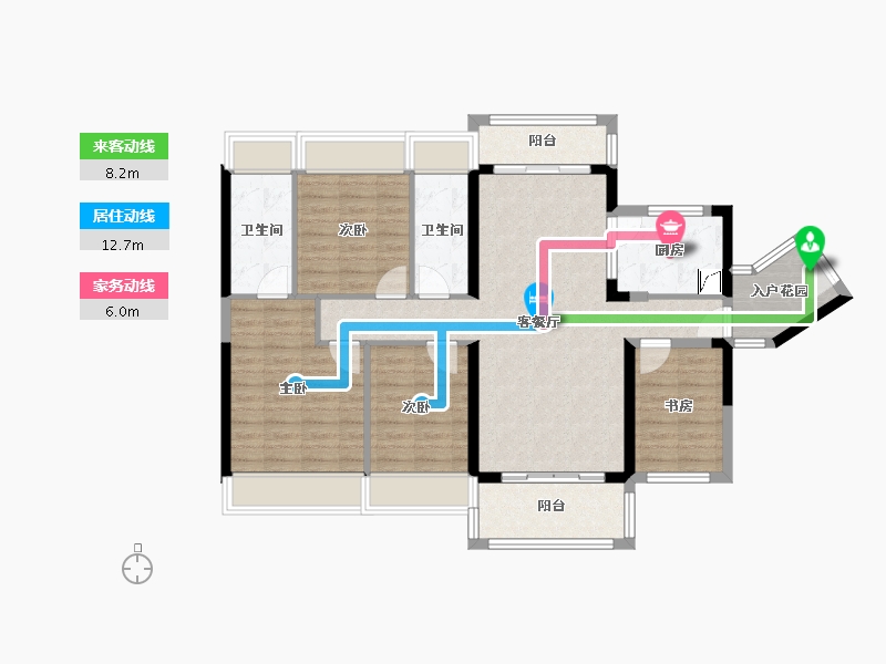 广东省-清远市-凤城郦都-103.56-户型库-动静线