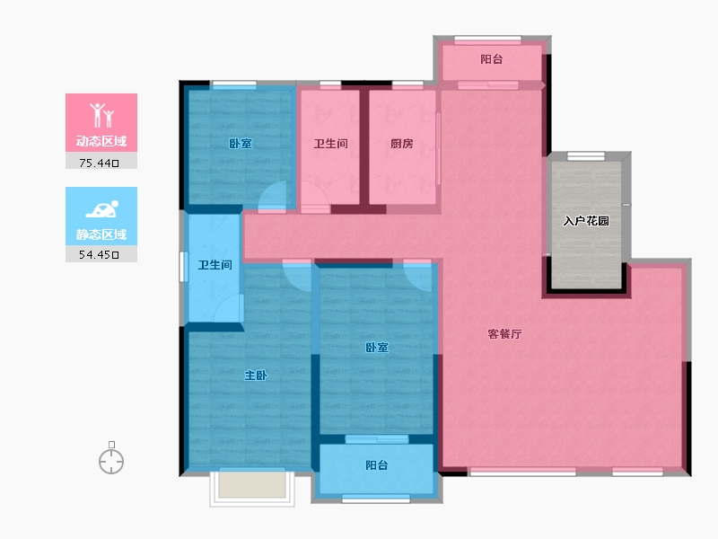 河北省-沧州市-正康开元一品-123.20-户型库-动静分区