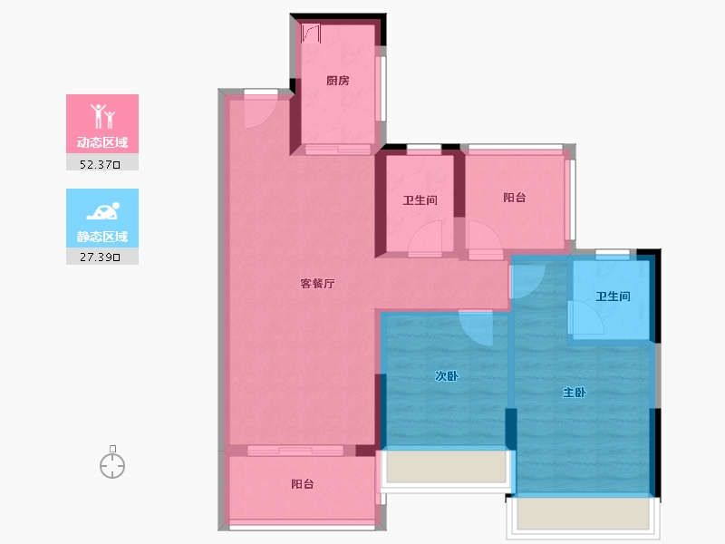 广东省-清远市-信业郡城-70.41-户型库-动静分区