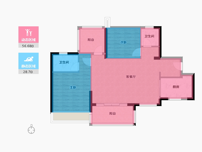 广东省-清远市-信业郡城-76.80-户型库-动静分区